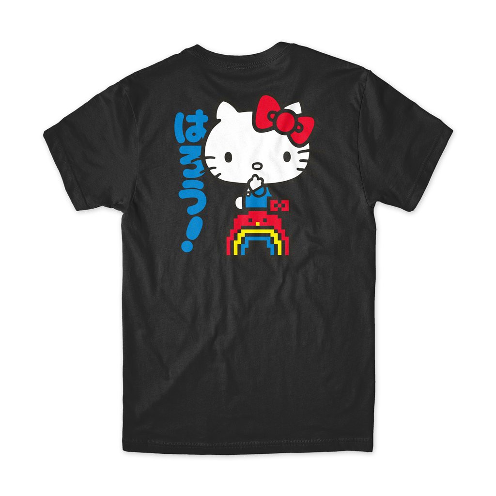 Girl Hello Kitty Rainbow T恤 (黑)《Jimi Skate Shop》