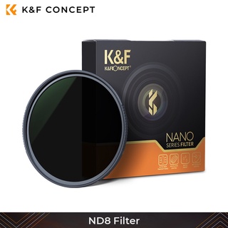 K&f Concept ND8 (3 Stop) ND 鏡頭濾鏡高清固定中性密度濾鏡超薄鏡框進口光學玻璃 Nano-X