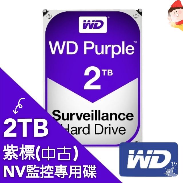 WD 威騰 紫標 2TB 3.5吋 監控系統硬碟 (WD20PURX)