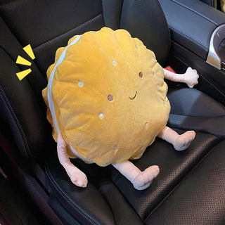 【軟體抱枕 靠墊 午睡枕 交換禮物 生日禮物】汽車腰靠護腰墊卡通可愛車載座椅靠背枕四季通用女司機腰部支撐墊