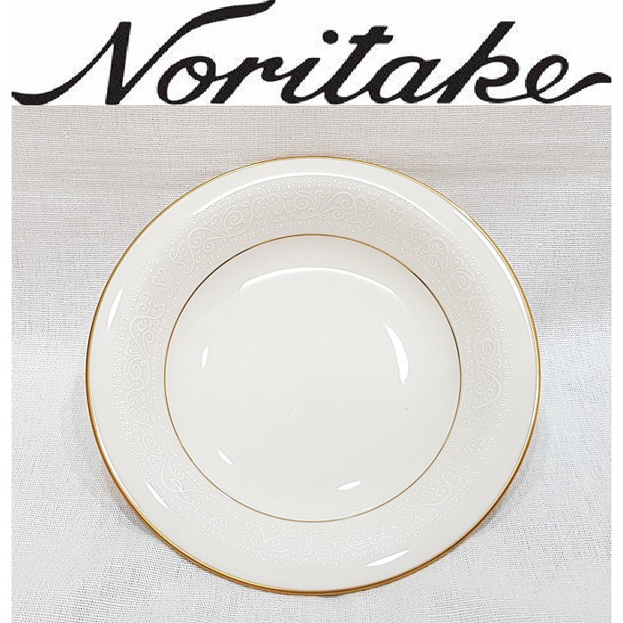 日本三大名瓷 Noritake 則武精瓷 高價款 雲紋浮雕 描金 大圓碗 深圓盤 擺件 收藏品