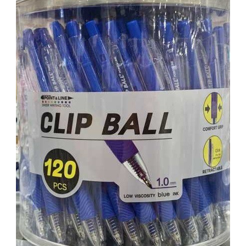 【牛牛柑仔店】CLIP BALL POINT &amp; LINE 藍色原子筆 1.0mm 0.7mm