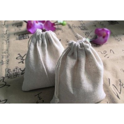 (甜心手作坊)天然原色小布袋 拉繩袋 束口袋 佛珠袋 香包袋1個(12*14cm)