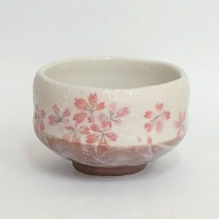 日本製 美濃燒 櫻花抹茶碗 小茶碗【天力日本代購】