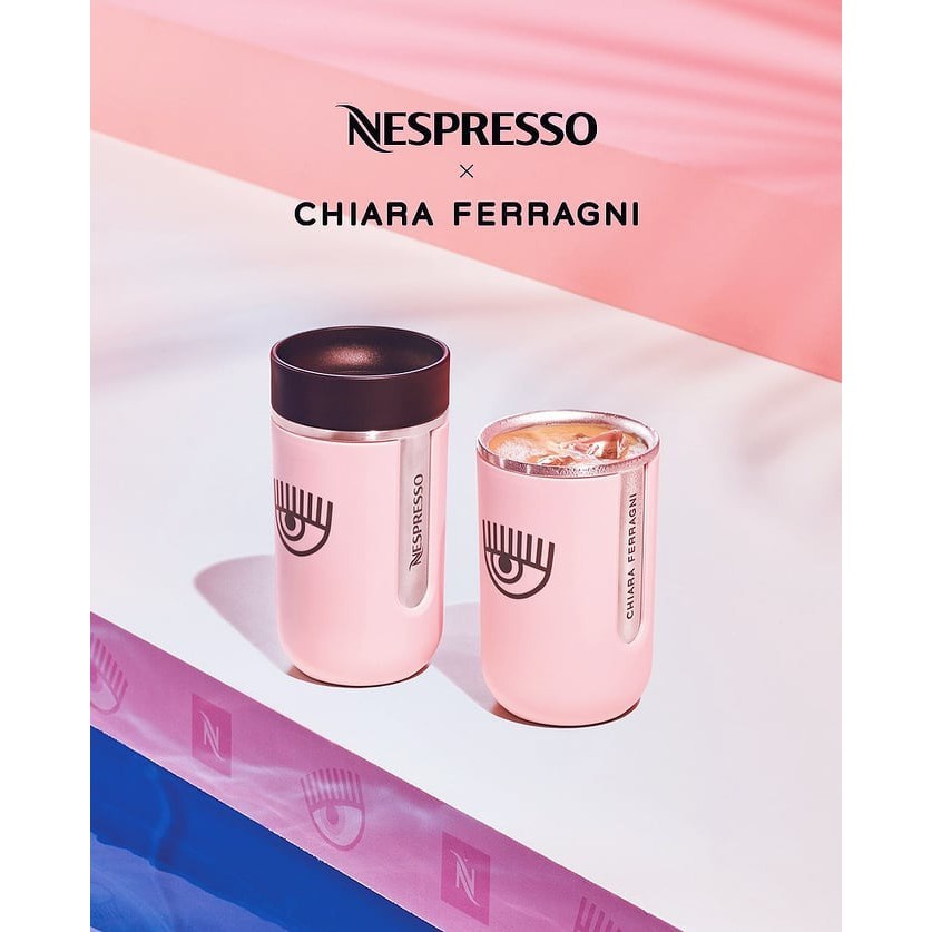 💝現貨💝Nespresso X Chiara Ferragni 限量版系列 Nomad 粉紅眨眼 保溫保冷瓶