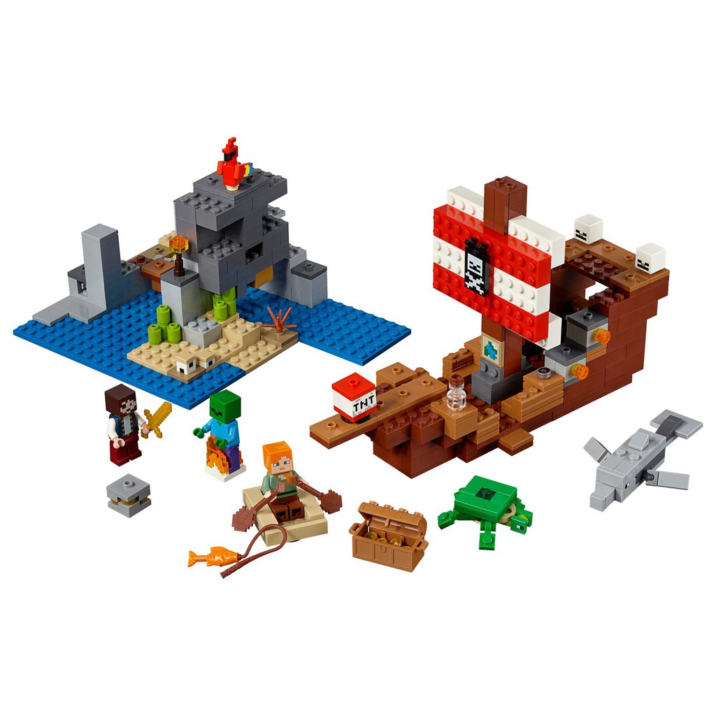 全新無盒出貨 好時光 Lego 樂高 MINECRAFT 麥塊 當個創世神 21152 海盜船探險