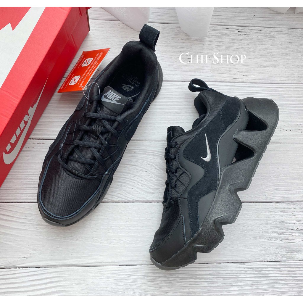 【CHII】韓國代購 Nike RYZ 365 女款 黑色 全黑 老爹鞋 厚底 鏤空 緞面 孫芸芸 BQ4153-004