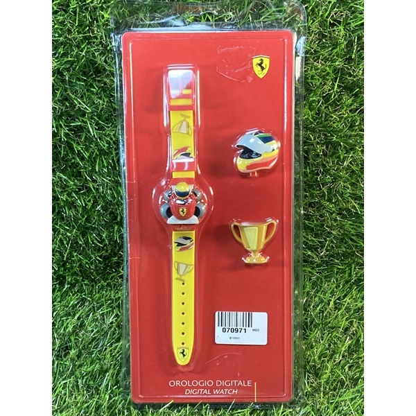 現貨 Ferrari 法拉利 競速 賽車電子 兒童 腕錶 套組 +替換面蓋-急速紅 FA0810004 手錶