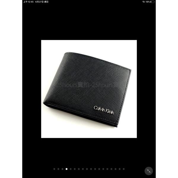 ABOUT。Calvin Klein CK 禮盒款 男用 防刮皮革 素面小LOGO 零錢袋 短夾 皮夾 現貨 代購