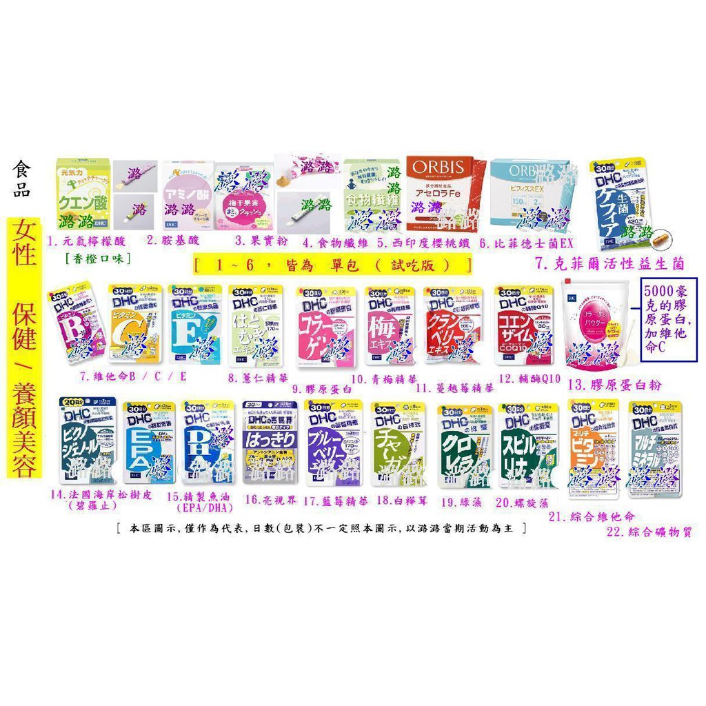 [潞潞] DHC 維他命E (30日份) == 台北市捷運站面交自取 超商貨到付款 信用卡=多款DHC及ORBIS試用包