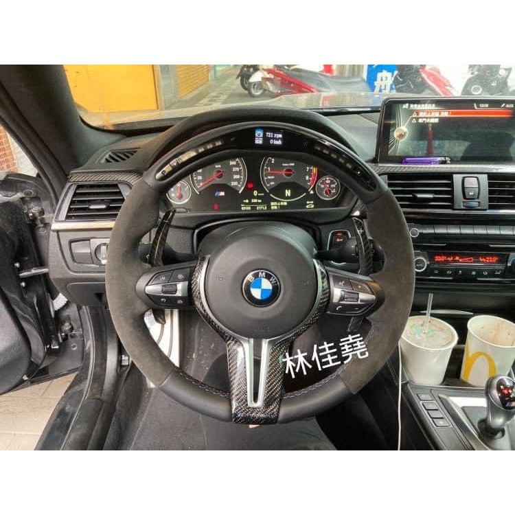 寶馬 BMW F80 F82 M3 M4超轉方向盤 M4超轉燈方向盤 M3碳纖維方向盤 F80麂皮方向盤