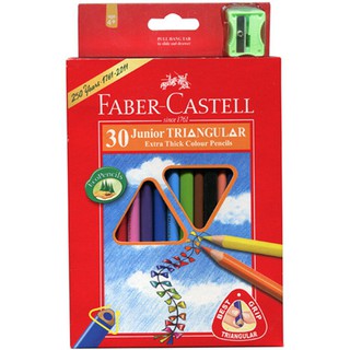 文具批發 輝柏 FABER-CASTELL 30色 大三角 色鉛筆 附筆削 量大可議價