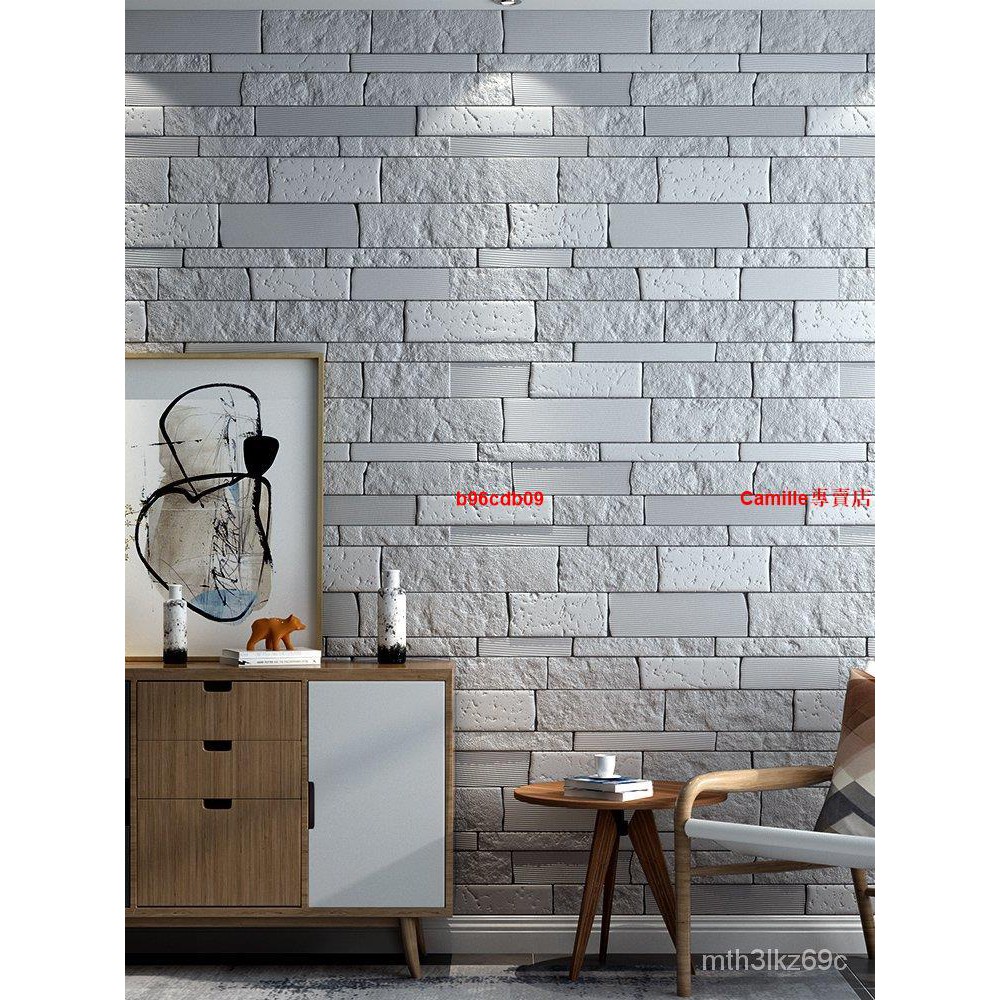台灣 現貨免運 自粘墻紙文化石防水防潮墻面裝飾貼紙壁紙水泥墻泡沫磚3d立體牆貼壁貼 蝦皮購物