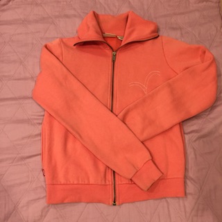 Levi’s 橘紅色 粉橘色 立領刷毛外套 S號 韓國製
