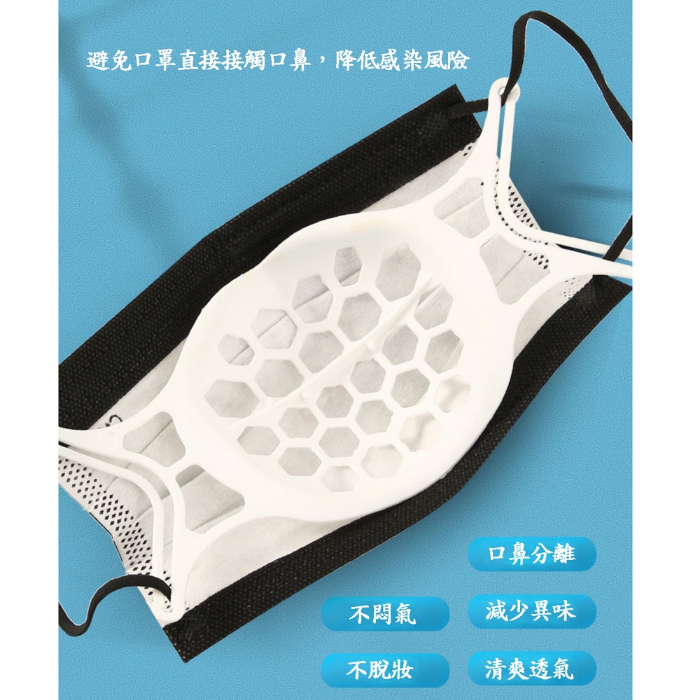 【達微科技】【200入】六代Plus版SH07透氣舒適立體3D全罩式口罩支架C