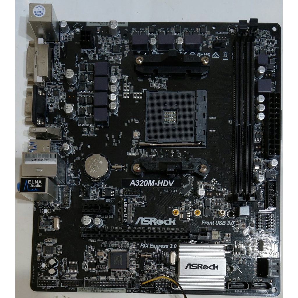 華擎 ASRock 主機板 A320M-HDV (AMD AM4 腳座) M.2