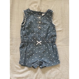Carter’s 可愛牛仔點點連身衣 3m 只穿過一次在家裡面拍照
