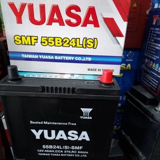 免運*Yuasa湯淺55B24LS加強版汽車電池 規格45AH430CCA 保固一年