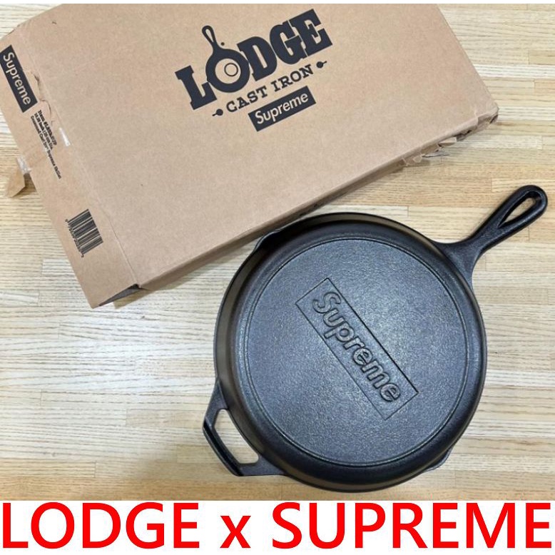 BLACK全新LODGE x SUPREME美國鑄鐵鍋BOX LOGO平底鍋
