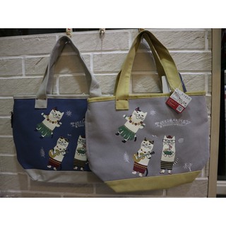 婕的店日本精品~kusuguru貓咪夏威夷風手提包