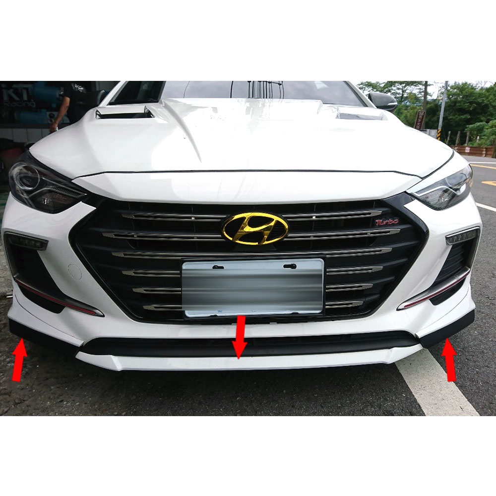 現代 HYUNDAI ELANTRA AD 6代 Sport 前下巴 3件式 前定風翼 消光黑 卡夢 台灣製造