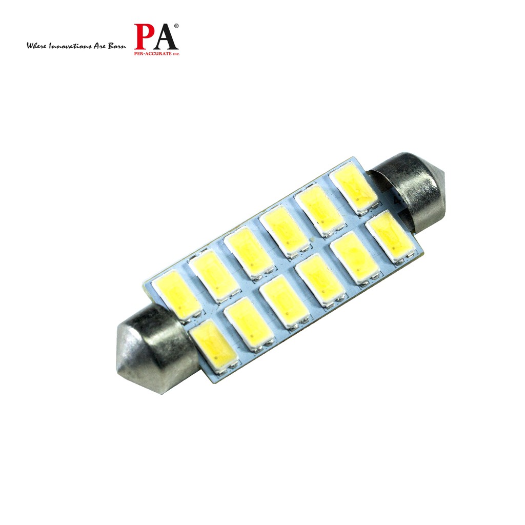 【PA LED】好亮 雙尖 41MM 12晶 5630 SMD LED 超白光 室內燈 閱讀燈 化妝燈 牌照燈 行李箱燈