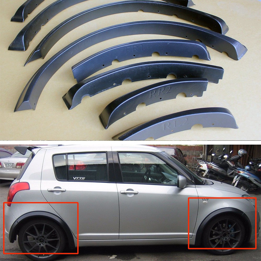 競速 Suzuki Swift 輪弧 8片1組 2011-2014 ABS材質 黑色