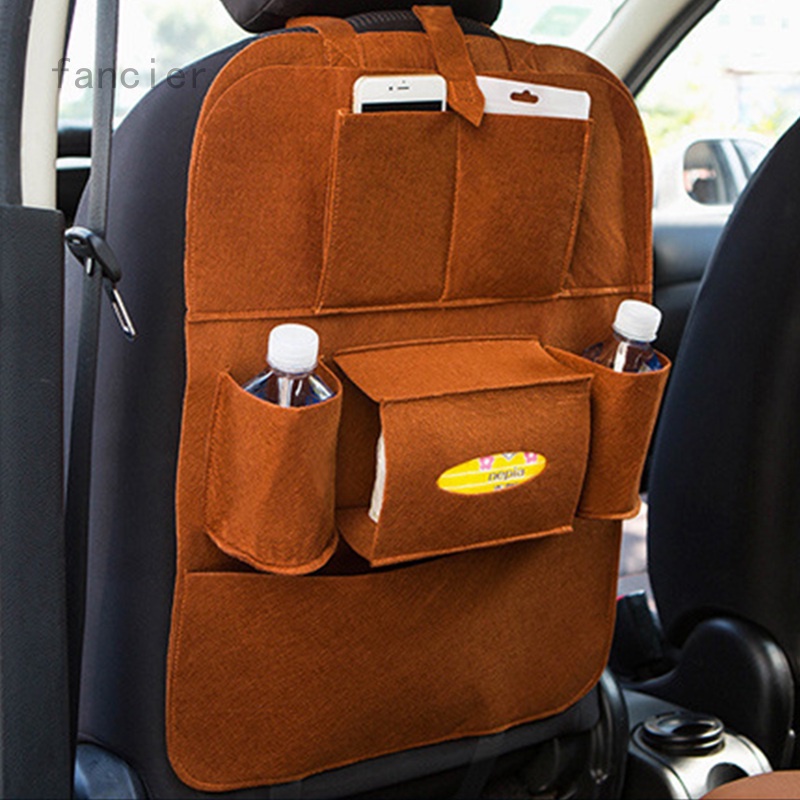 Ancier 汽車座椅背收納袋掛袋 多功能儲物箱車用摺疊餐桌置物袋 車內裝椅背袋