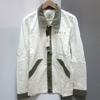 remix 立領襯衫外套兩穿 白色L號 全新