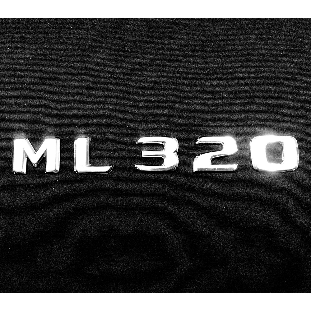 Benz 賓士ML320 電鍍銀字貼 鍍鉻字體 後箱字體 車身字體 字體高度 28mm