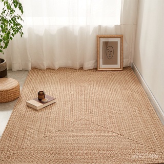 sk手工編織地毯 現代簡約書房臥室地墊 沙發茶几地毯 客廳純色墊子 北歐風床邊日式地墊