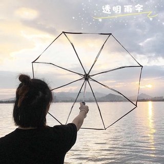 🌂韓國 透明傘 自動雨傘 折疊傘 三折傘 雨傘 晴雨傘