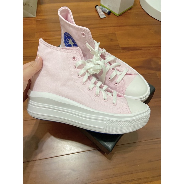 《全新》Converse Chuck Taylor All Star Move 粉色厚底高筒鞋