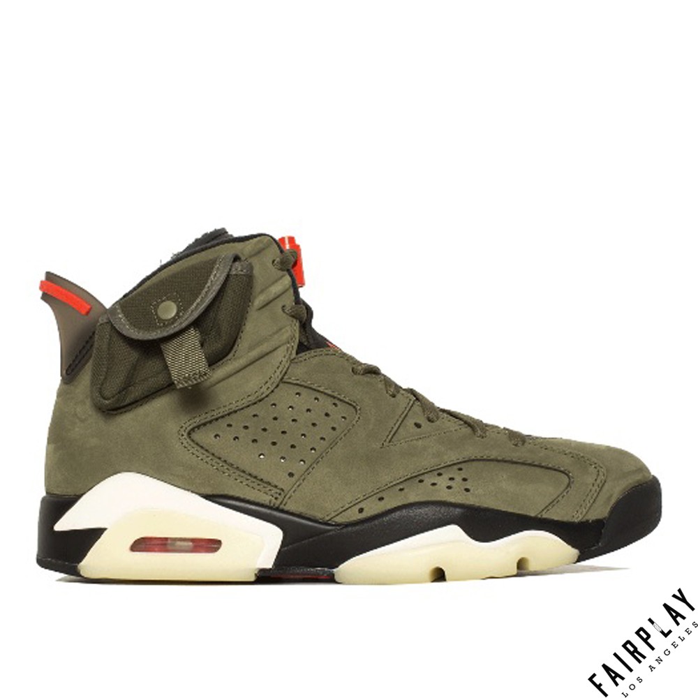 Nike Air Jordan 6 x Travis Scott 綠 男鞋 高筒 喬丹 6代 CN1084-200