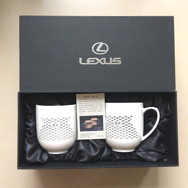 全新lexus聯名景德名瓷 鏤雕玲瓏特優白瓷經典對杯組禮盒 蝦皮購物