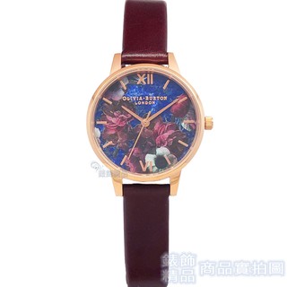 OLIVIA BURTON 手錶 OB16SP10 英式古典 酒紅色錶帶 女錶30mm【澄緻精品】