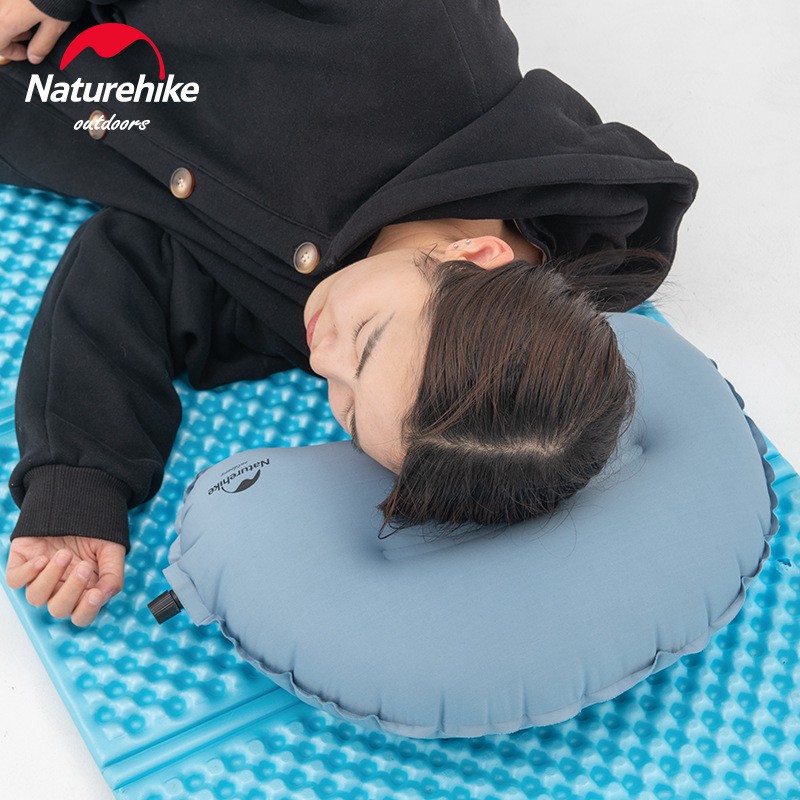 【NH自動充氣枕頭】NatureHike自充氣海綿枕 睡枕 枕頭 小枕頭 午睡枕 靠枕 旅行枕 露營枕頭