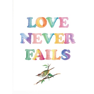 油畫布24>>LOVE NEVER FAILS