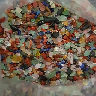 天然五行水晶碎石100g/包