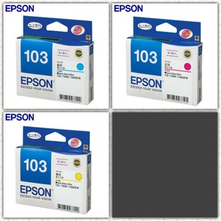 高雄-佳安資訊(含稅)EPSON 103高印量XL墨水匣(藍)T103250/(紅)T103350/(黃)T103450