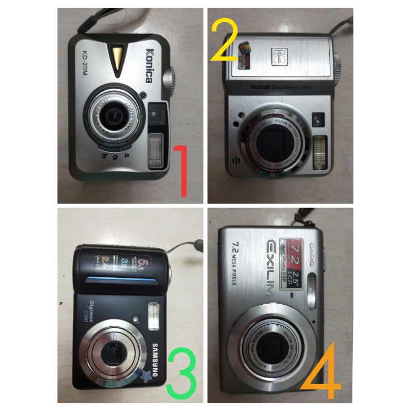 【四台1200免運限郵寄】先看內容 二手 數位相機 老舊 收藏 Kodak Casio Konica Samsung