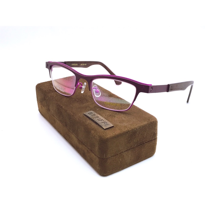 【本閣】GRRIFFI HARUKA 日本製光學眼鏡方框純鈦薄鋼 深紫葡萄色 增永 THOMBROWNE