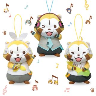 景品 世界名作劇場 小浣熊 Rascal 拉斯卡爾 初音 鏡音 聯名 浣熊 娃娃 玩偶 吊飾 小浣熊x初音
