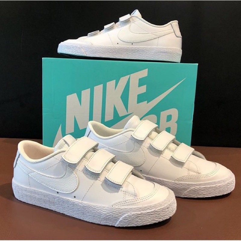 Nike SB ZOOM BLAZER 白鞋 魔鬼氈 二手 （限pei_ying1222下標）