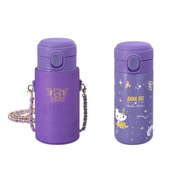 7-11 ANNA SUI x Hello Kitty 新時尚風格聯名 保溫瓶杯套組 紫色精靈款 限量三麗鷗咖啡杯保溫杯
