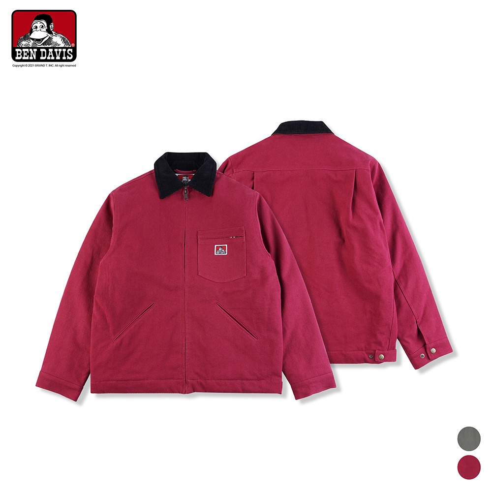 BEN DAVIS QUENTIN ZIP JACKET 保暖型 雙色 夾克 猿人LOGO 外套 2色