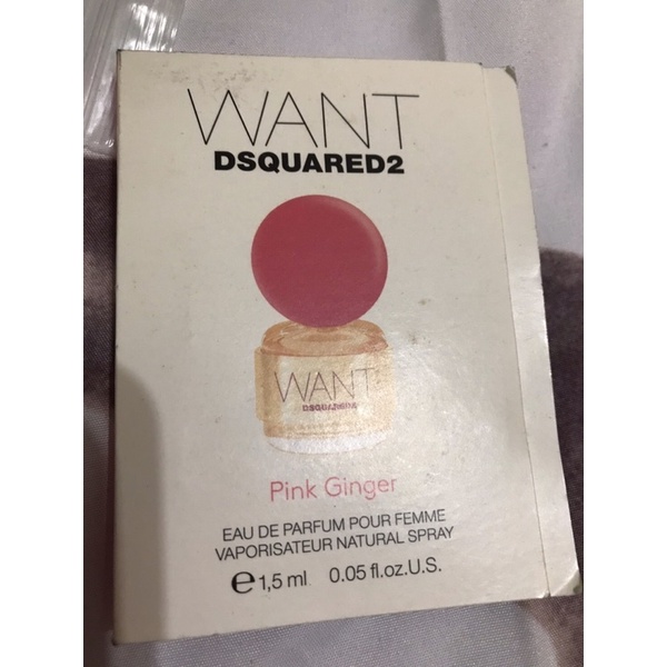 贈品 DSQuared2 S-WANT 粉紅女性淡香精1.5ml 效期如圖 滿500即可贈送
