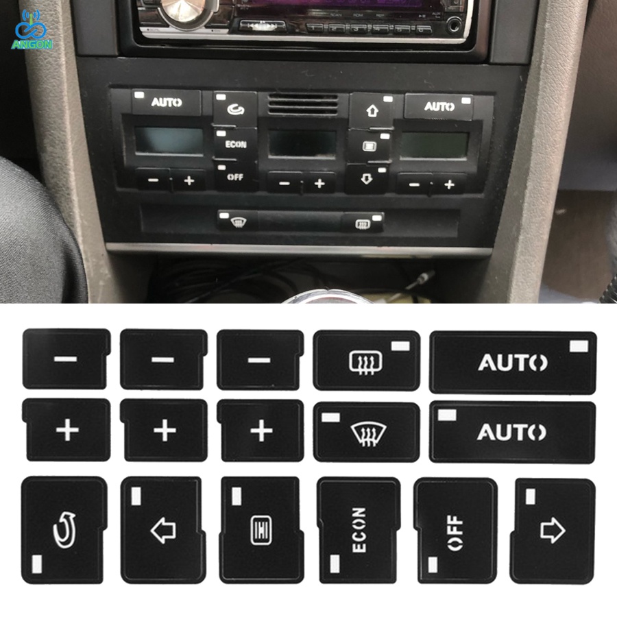 (ANGON) Ac 汽車空調控制按鈕貼紙適用於奧迪 A4 B6 B7 2000 2001 2002 2003 2004