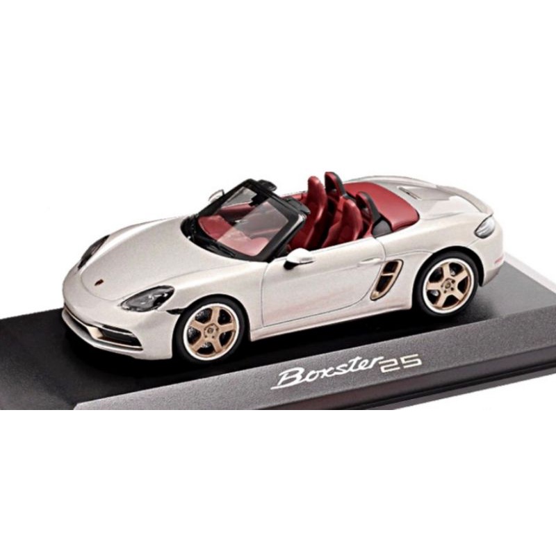 《最強勢新品》保時捷德國原廠Boxster1/43(白色金輪胎25週年紀念款)附原廠出貨證明