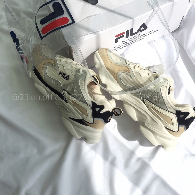 23公里 FILA 奶茶色 老爹鞋 鞋子 韓國 代購 米色 麂皮 奶茶 SKIPPER FS1RIB3003X 奶油